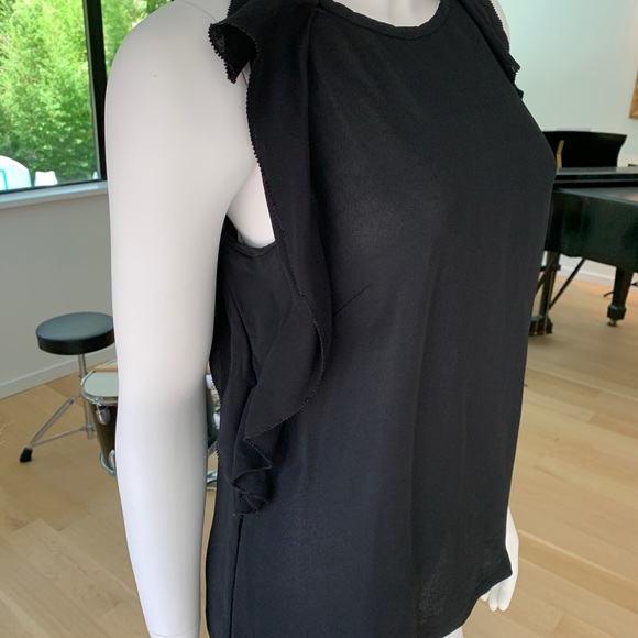 Kate Spade Black Sleeveless Ruffle Top - Picture 3 of 5